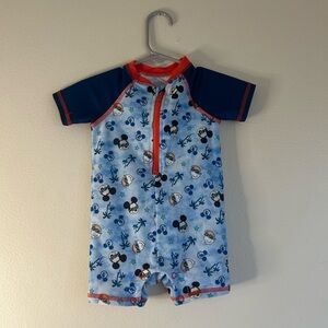 Disney Blue and Orange Kids Swim Rashguard